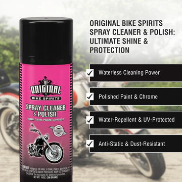 BIKE SPIRITS SPRAY CLEANER & POLISH 14 OZ