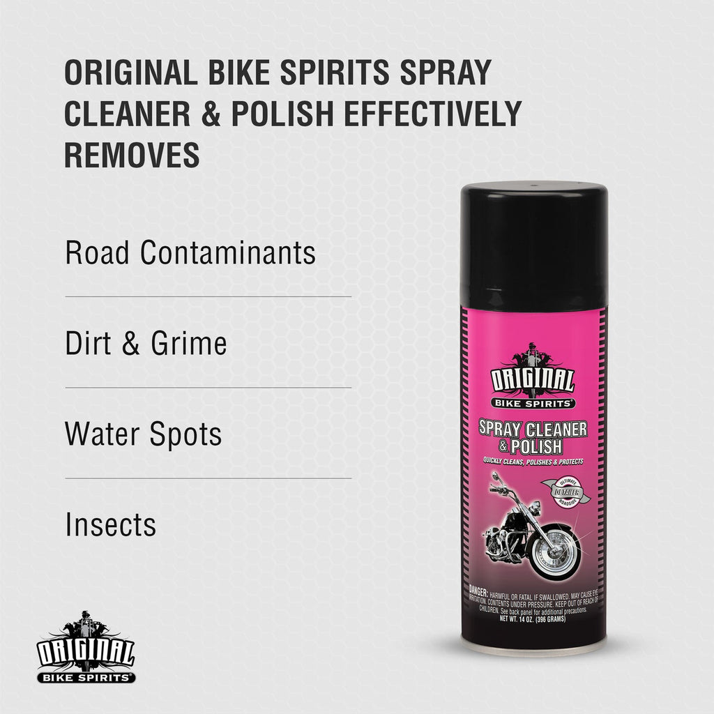 BIKE SPIRITS SPRAY CLEANER & POLISH 14 OZ