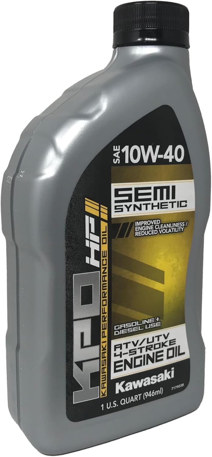 Kawasaki KPO UTV & ATV Semi-Synthetic 4-Stroke Engine Oil, Quart, 10W-40