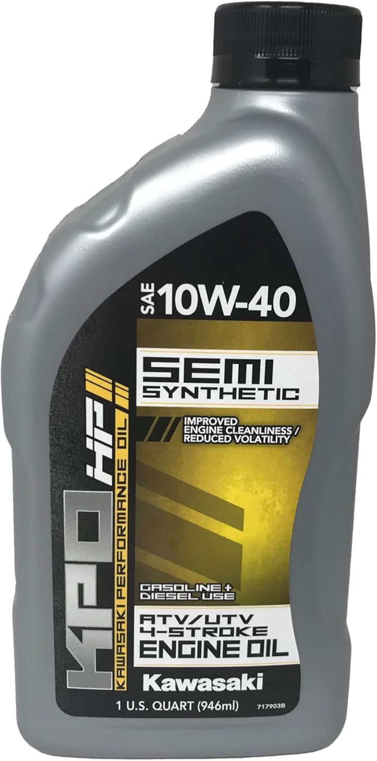 Kawasaki KPO UTV & ATV Semi-Synthetic 4-Stroke Engine Oil, Quart, 10W-40