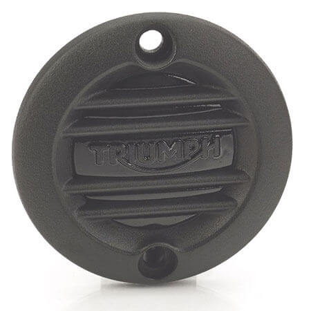 Triumph Black Ribbed ACG Inspection Cover - A9610261