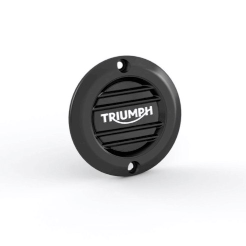 Triumph BLACK CLUTCH BADGE – RIBBED (A9610253)