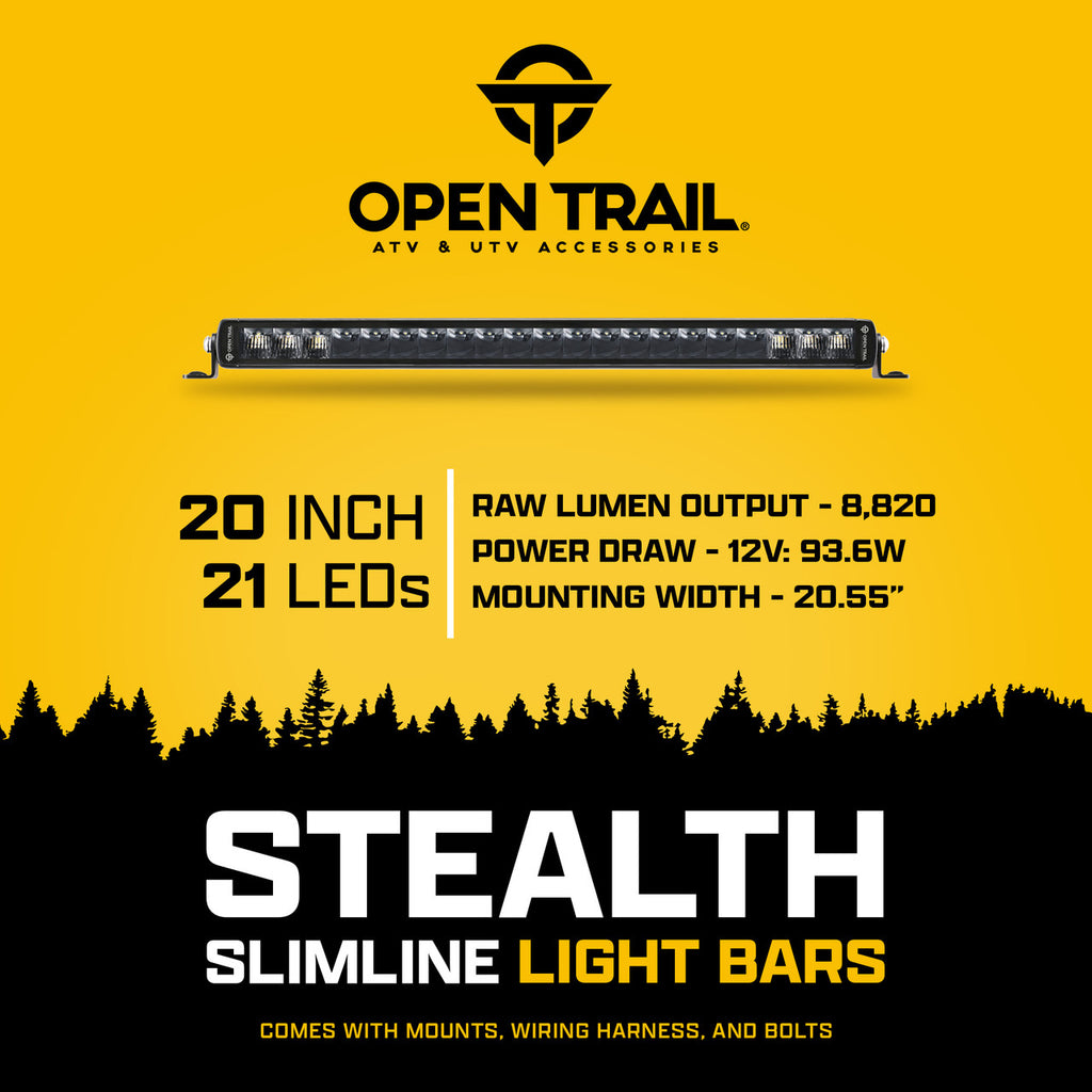OPEN TRAIL STEALTH SLIMLINE LED LIGHT 20" COMBO (SPOT+DRIVING)