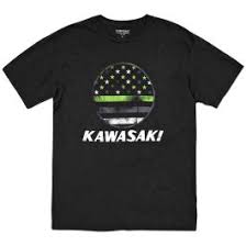 Kawasaki Heritage Flag T-Shirt - K004-2669-BK
