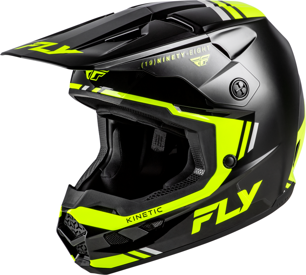 FLY RACING KINETIC VERDICT HELMET BLACK/HI-VIS/GREY 73-8723