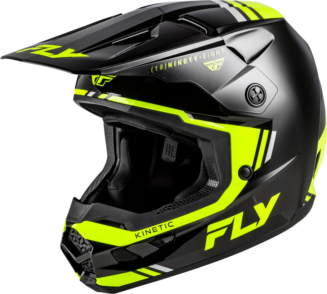 FLY RACING KINETIC VERDICT HELMET BLACK/HI-VIS/GREY 73-8723