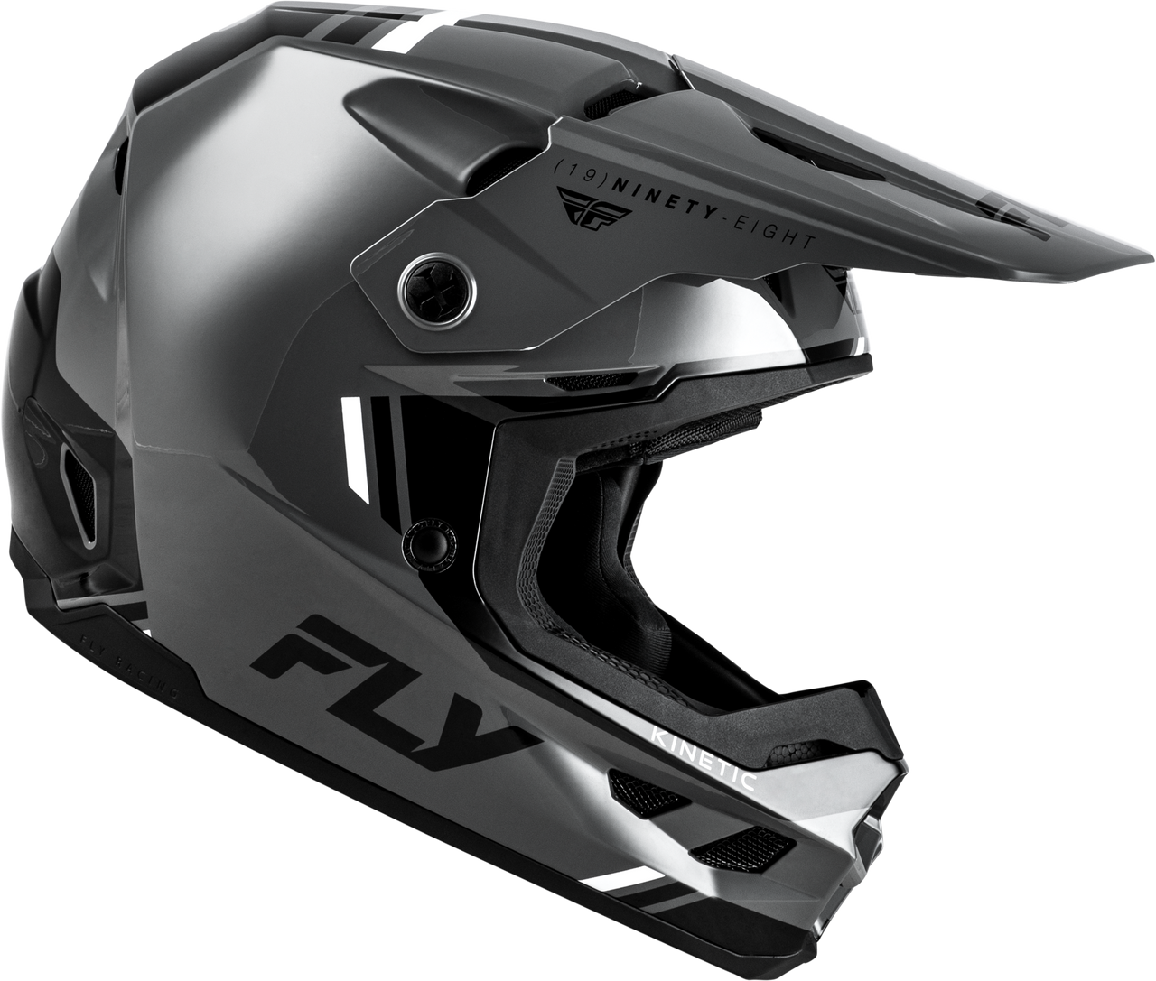 FLY RACING KINETIC VERDICT HELMET GREY/BLACK/WHITE 73-8720