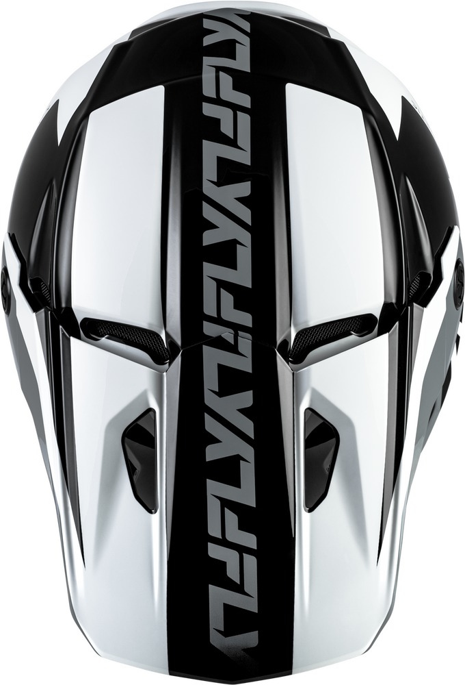 FLY RACING KINETIC CREST HELMET BLACK/WHITE/GREY 73-8674
