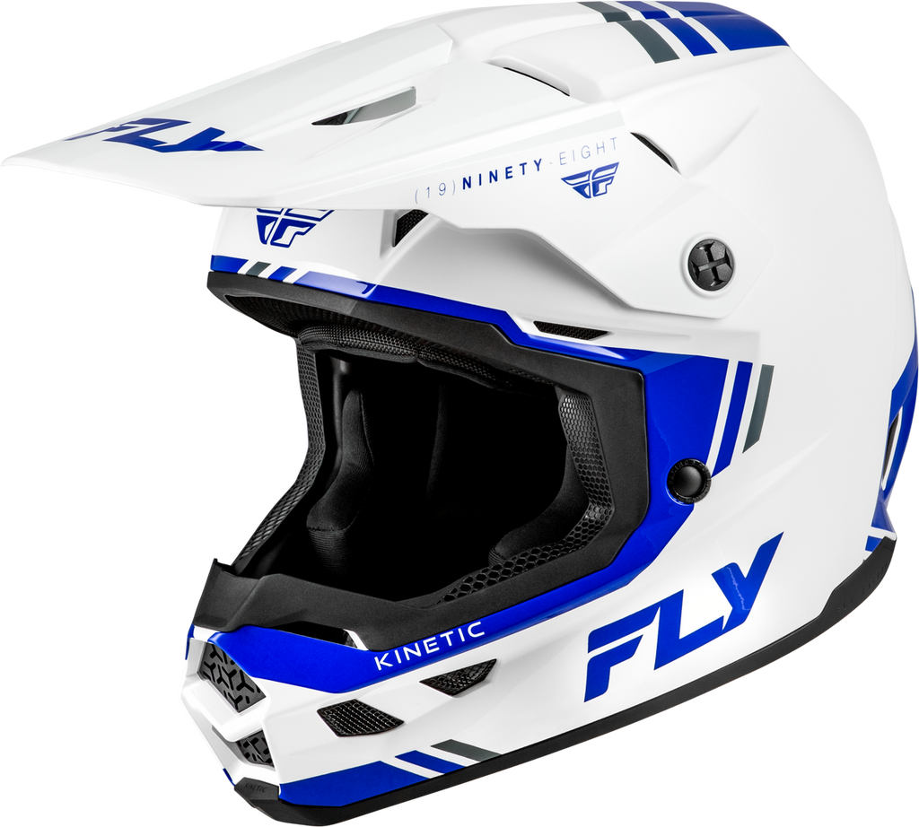 FLY RACING KINETIC VERDICT HELMET WHITE/BLUE/GREY 73-8722