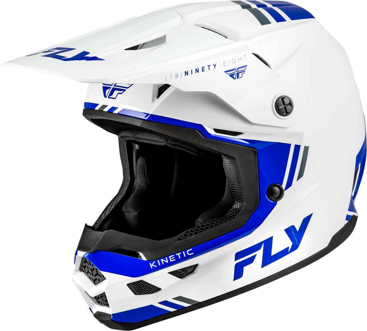 FLY RACING KINETIC VERDICT HELMET WHITE/BLUE/GREY 73-8722