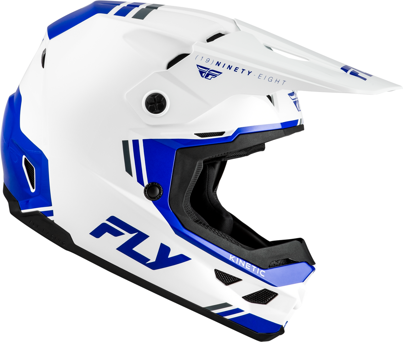 FLY RACING KINETIC VERDICT HELMET WHITE/BLUE/GREY 73-8722