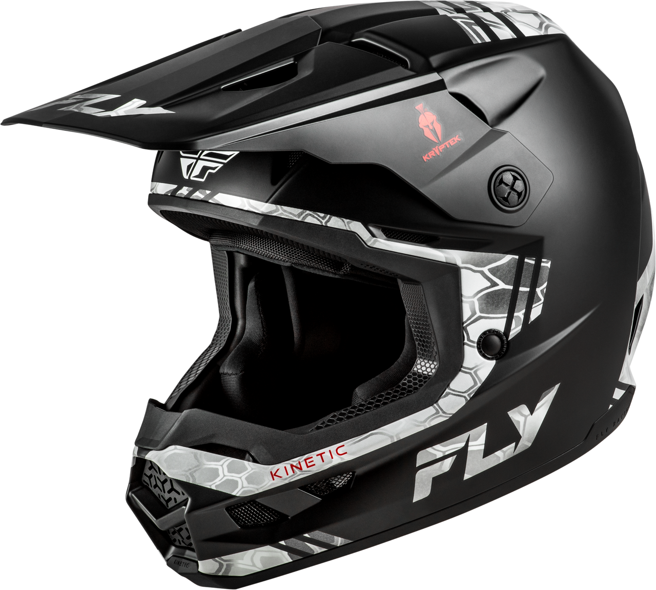 FLY RACING KINETIC VERDICT KRYPTEK HELMET BLACK/GREY 73-8728