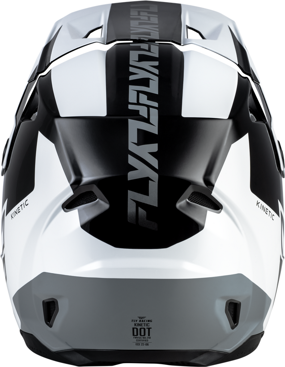 FLY RACING KINETIC CREST HELMET BLACK/WHITE/GREY 73-8674